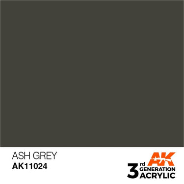 AK Interactive AK11024 Ash Grey Acrylic Paint 17ml (3rd Generation)